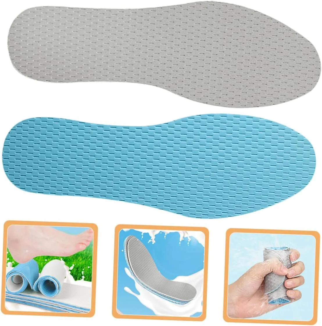 1 Pair Breathable Shoe Insoles for Men and Women Comfortable and Cuttable Shoe Pads for Daily Walking and Sports Lightweight Supportive Inserts for Hiking and Running