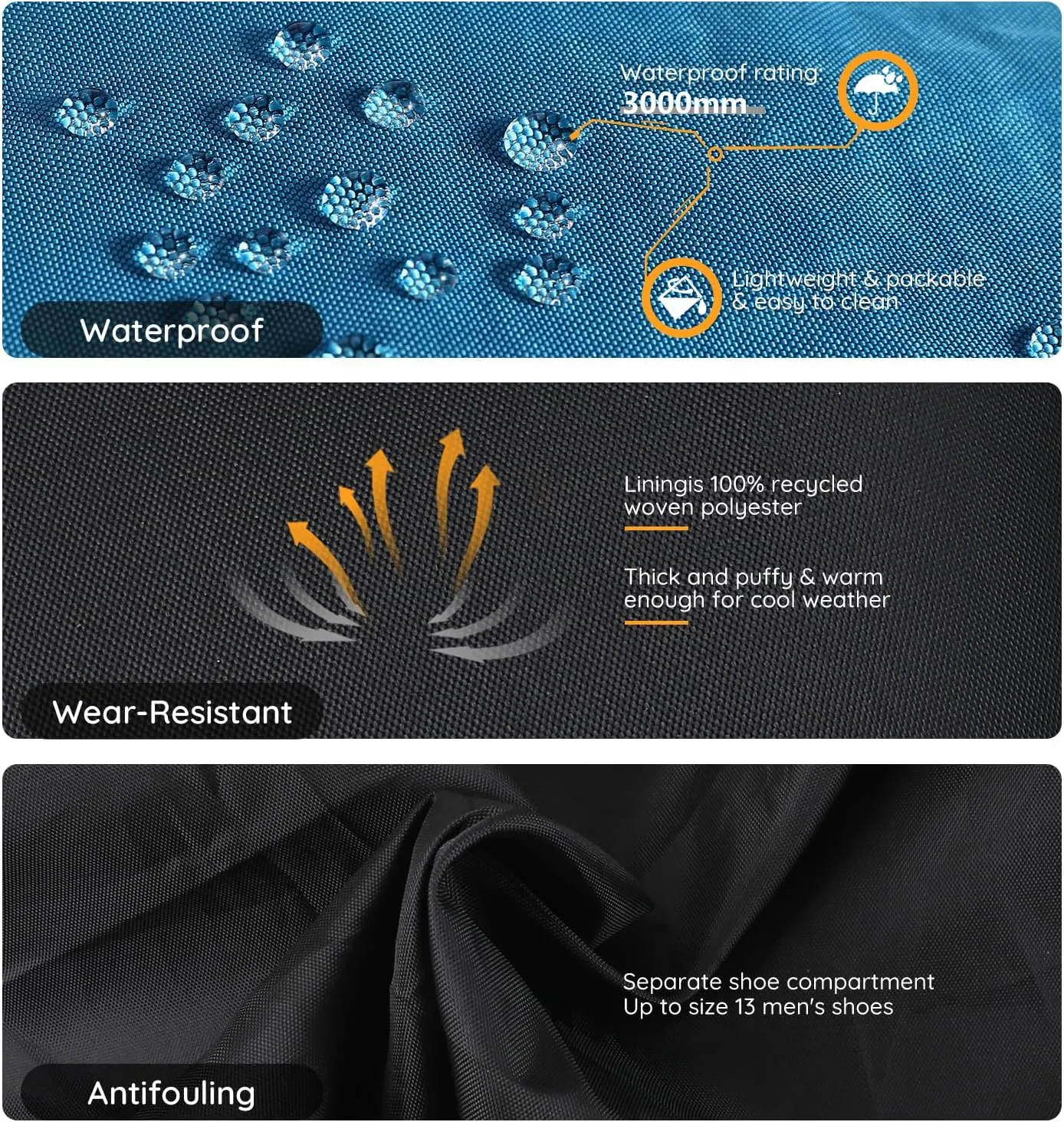 120L 31" Foldable Duffle Bag with Shoe Compartment,Lightweight Water Resistant Packable Travel Bag,Blue