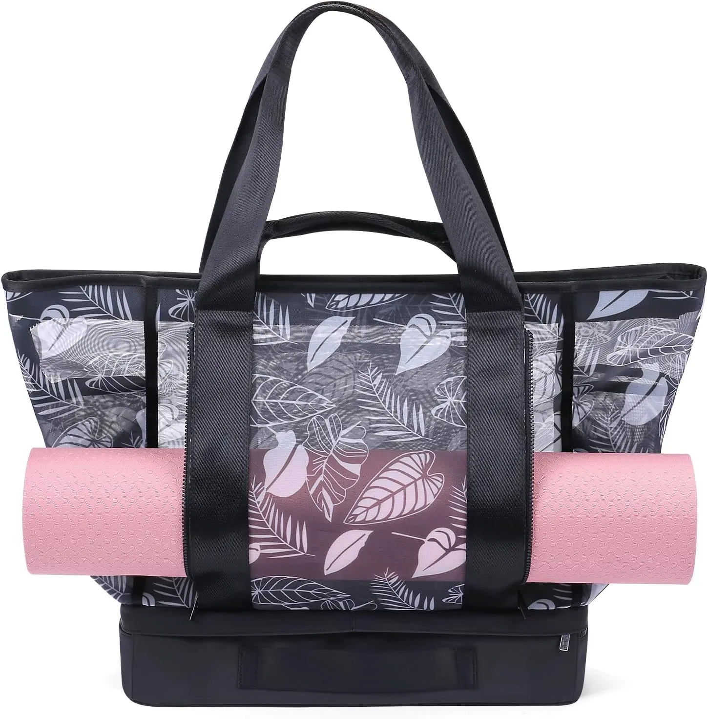 32L Mesh Tote bag, Breathable Beach Handbag with Removable Insulated Compartment