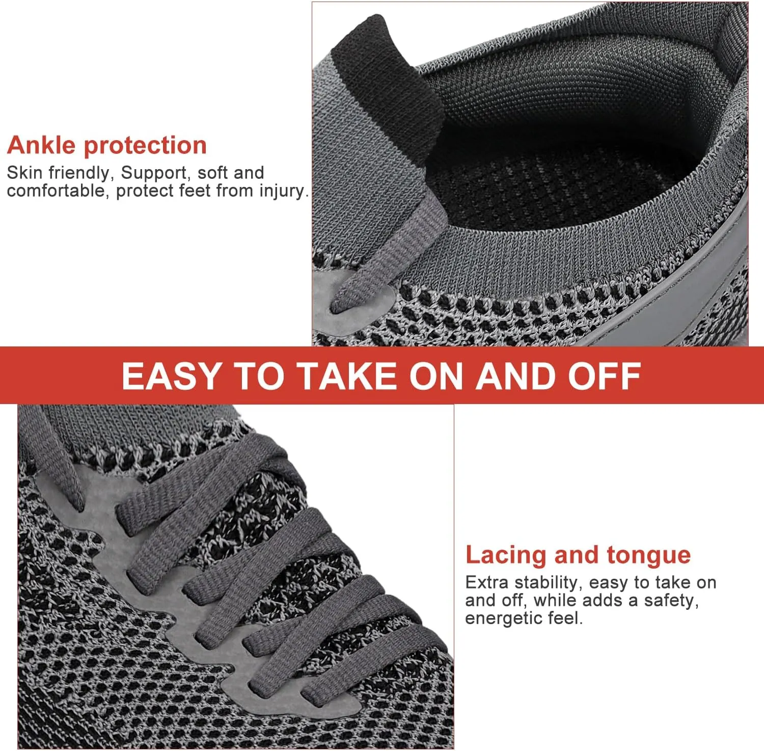 Abboos Women's Non Slip Gym Workout Shoes, Lightweight Breathable Tennis Shoes, Mesh Walking Sneakers