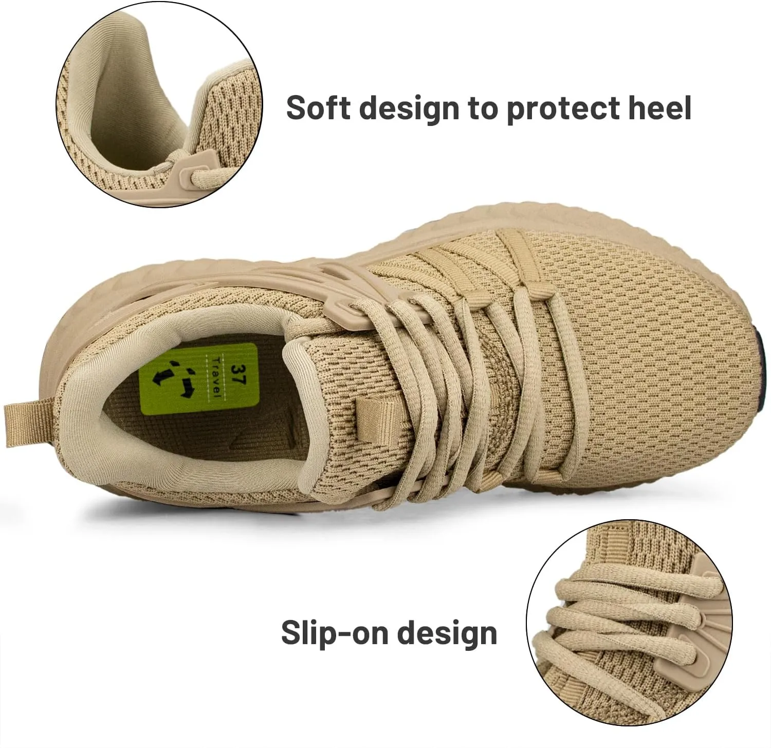 Abboos Womens Slip On Sneakers Women Walking Tennis Shoes Lightweight Casual Sneakers for Gym Travel Work