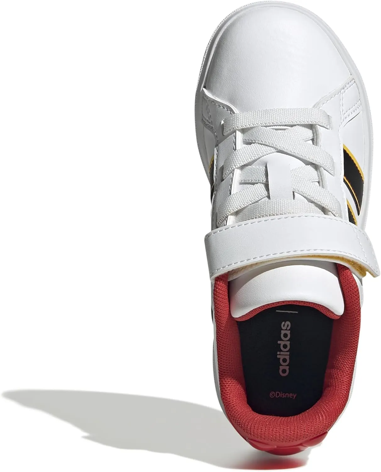 adidas Unisex-Child Disney Grand Court Elastic Lace & Strap Sneaker