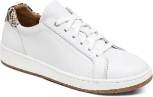 Aetrex Women's Blake Leather Arch Support Orthopedic Sneakers - Neutral Adjustable Lace Up Lightweight Casual Walking Sneakers for Women