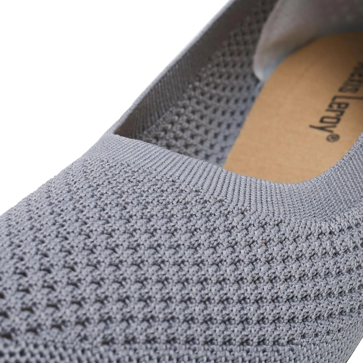 Alexis Leroy Women's Loafer Mesh-Breathable Walking Shoes Slip On Casual Elastic Knit Lightweight Dressy Ballet Shoes