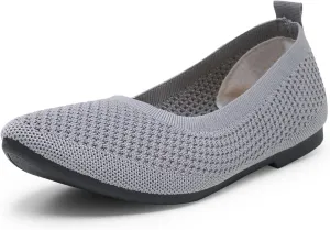 Alexis Leroy Women's Loafer Mesh-Breathable Walking Shoes Slip On Casual Elastic Knit Lightweight Dressy Ballet Shoes