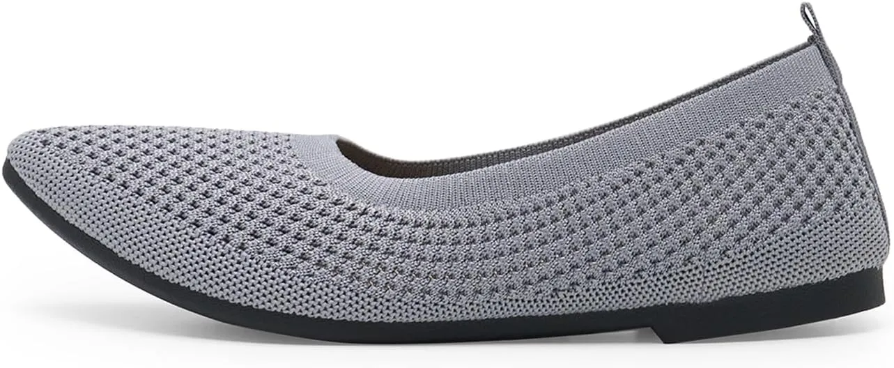 Alexis Leroy Women's Loafer Mesh-Breathable Walking Shoes Slip On Casual Elastic Knit Lightweight Dressy Ballet Shoes