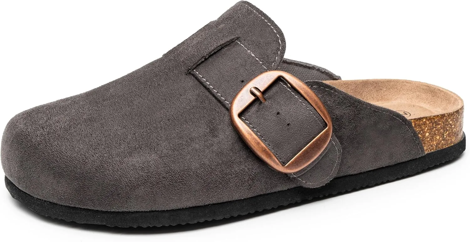 Alpine Swiss Edith Womens Clogs Cork Footbed Slippers Mules Slip On Potato Shoes