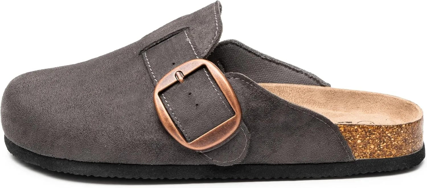 Alpine Swiss Edith Womens Clogs Cork Footbed Slippers Mules Slip On Potato Shoes
