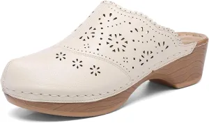 Altxic Women's Cut-Out Vamp Comfortable Slip On Open Back Mule Clogs