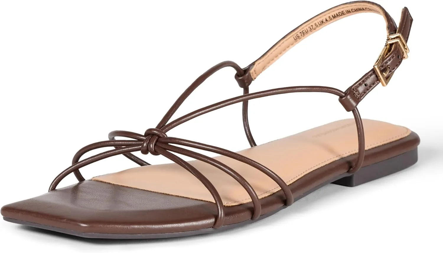 Amazon Essentials Women's Strappy Flat Sandals