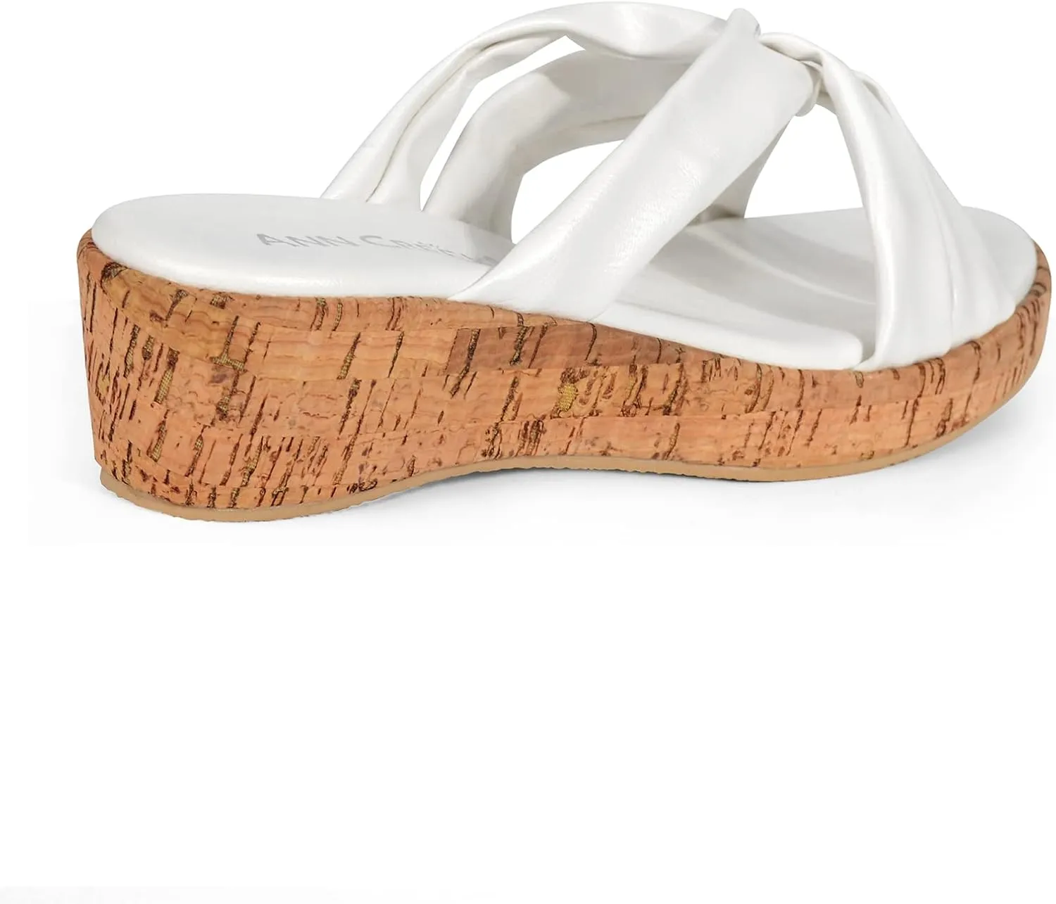 ANN CREEK Wedge Sandals for Women Open toe platform Shoes Casual Slip On Summer Sandals Black Heeled Sandals Cork Wedge Heel Mules Slides Platform Strappy Mule Sandals