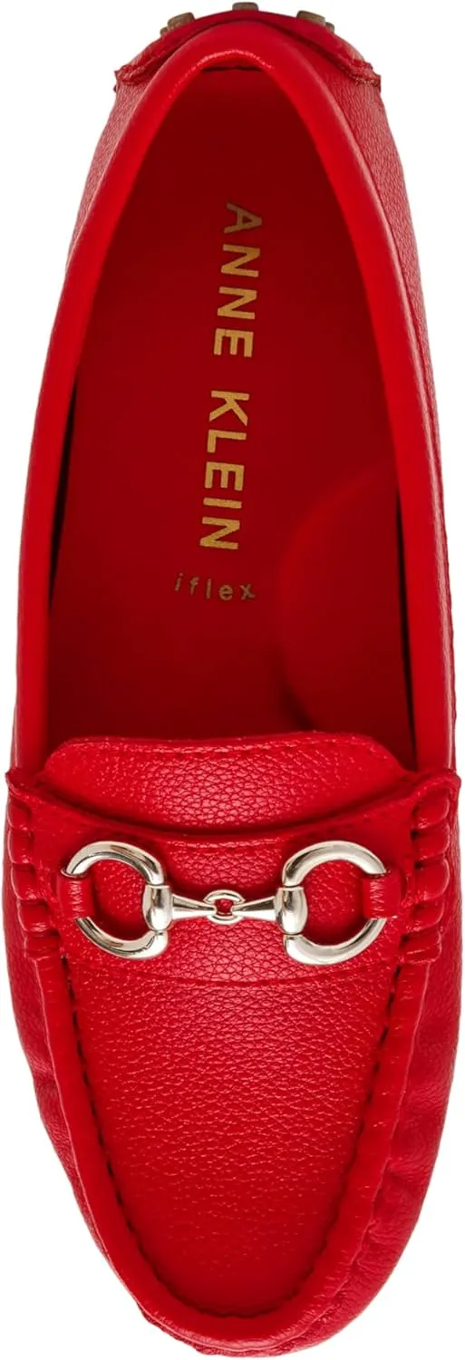 Anne Klein Womens Chrystie Faux Leather Driving Moccasins Moccasins