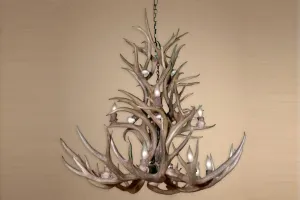 Antler Chandelier - 12 Light XL Mule (38"W x 40"H)