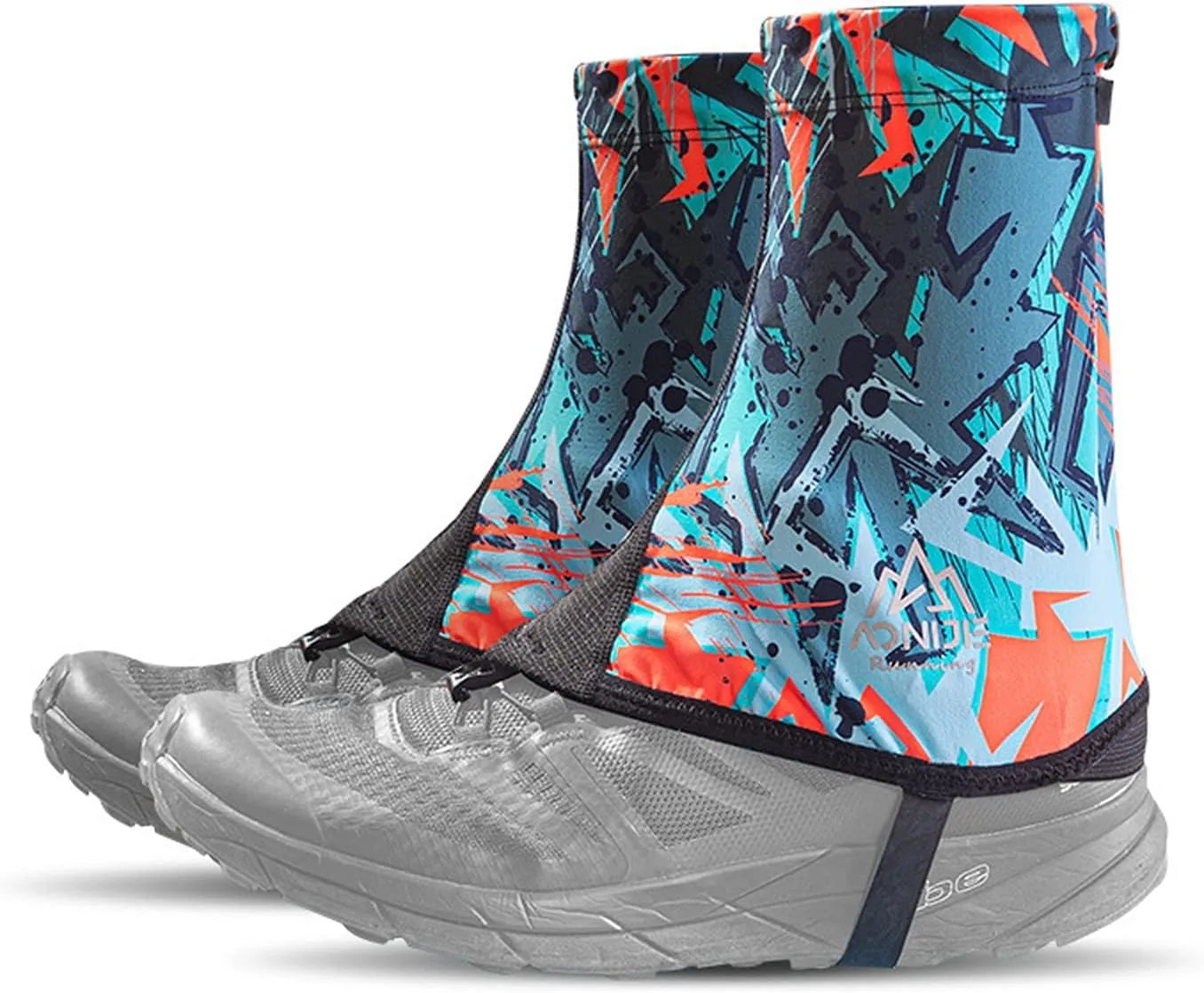 AONIJIE Low Trail Gaiters Ankle Gators Protective Reflective Shoe Covers UV Protection Breathable Sand Prevention for Triathlon Hiking Climbing