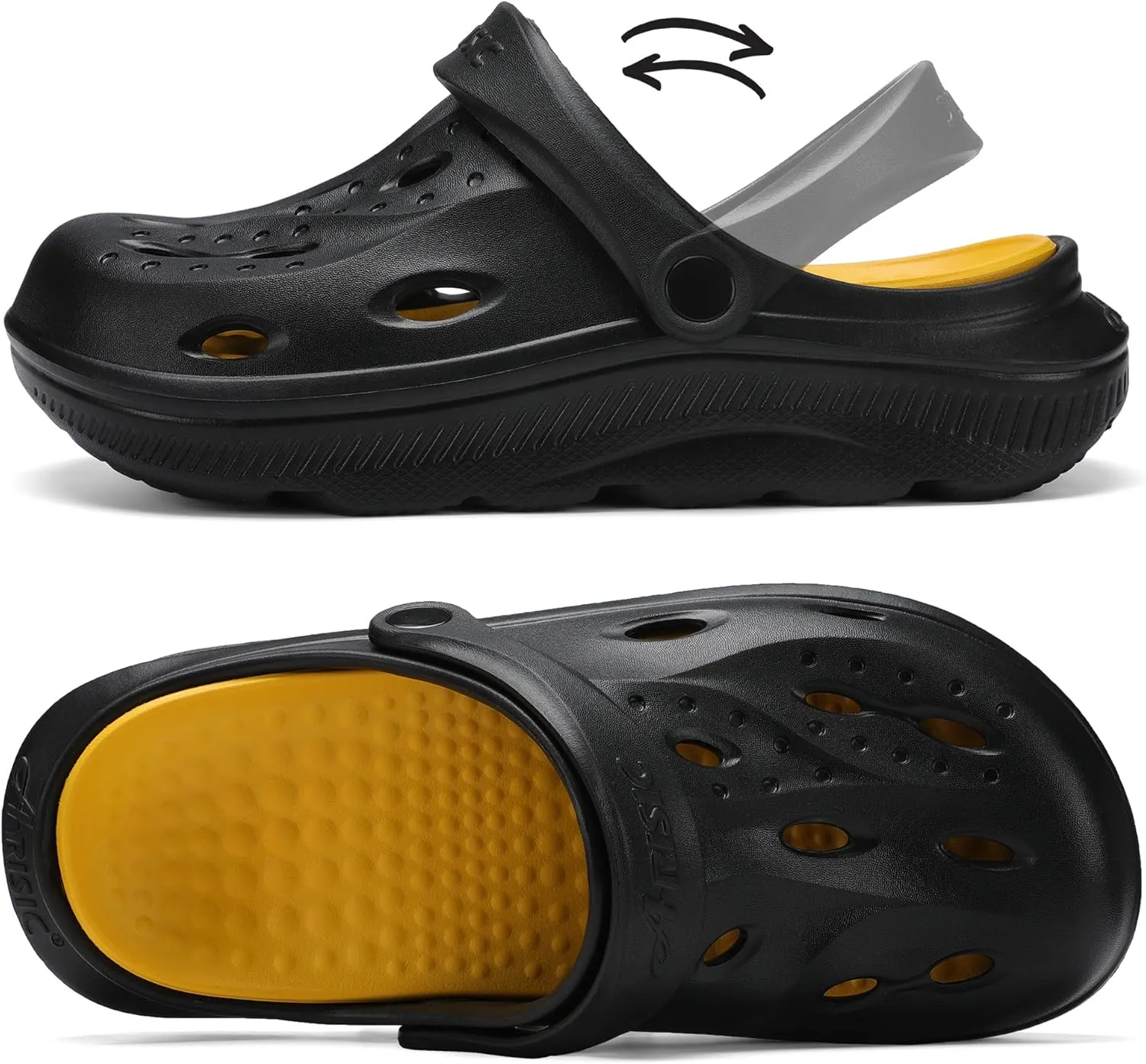 Arch Support Clogs Mens Womens Garden Shoes Lightweight Outdoor Beach Slippers Recovery Sandals with Removable Thick Insoles