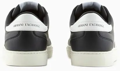 Armani Exchange Men's Suede Logo Low Top Court Sneaker