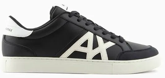 Armani Exchange Men's Suede Logo Low Top Court Sneaker