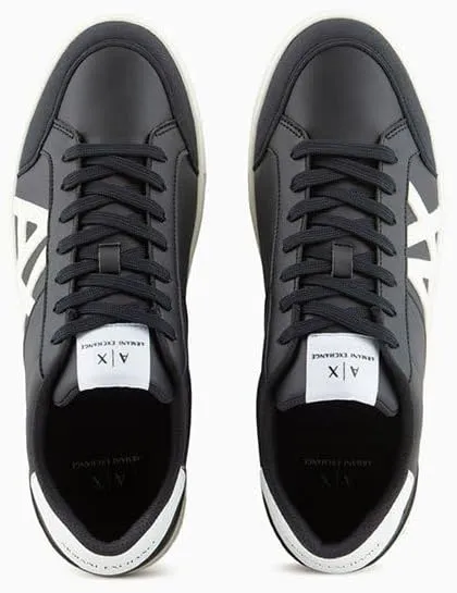 Armani Exchange Men's Suede Logo Low Top Court Sneaker