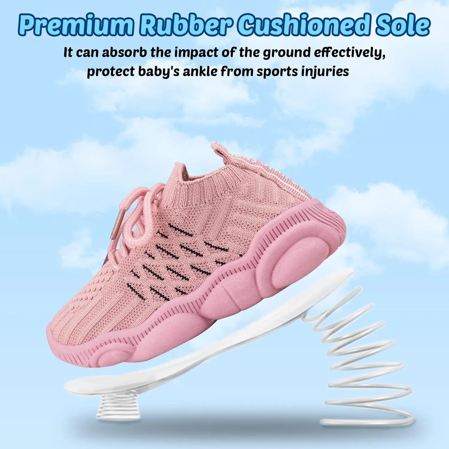 Baby Boy Girl First Walking Shoes Toddler Infant Mesh Sneakers Breathable Lightweight Non-slip Rubber Sole Summer