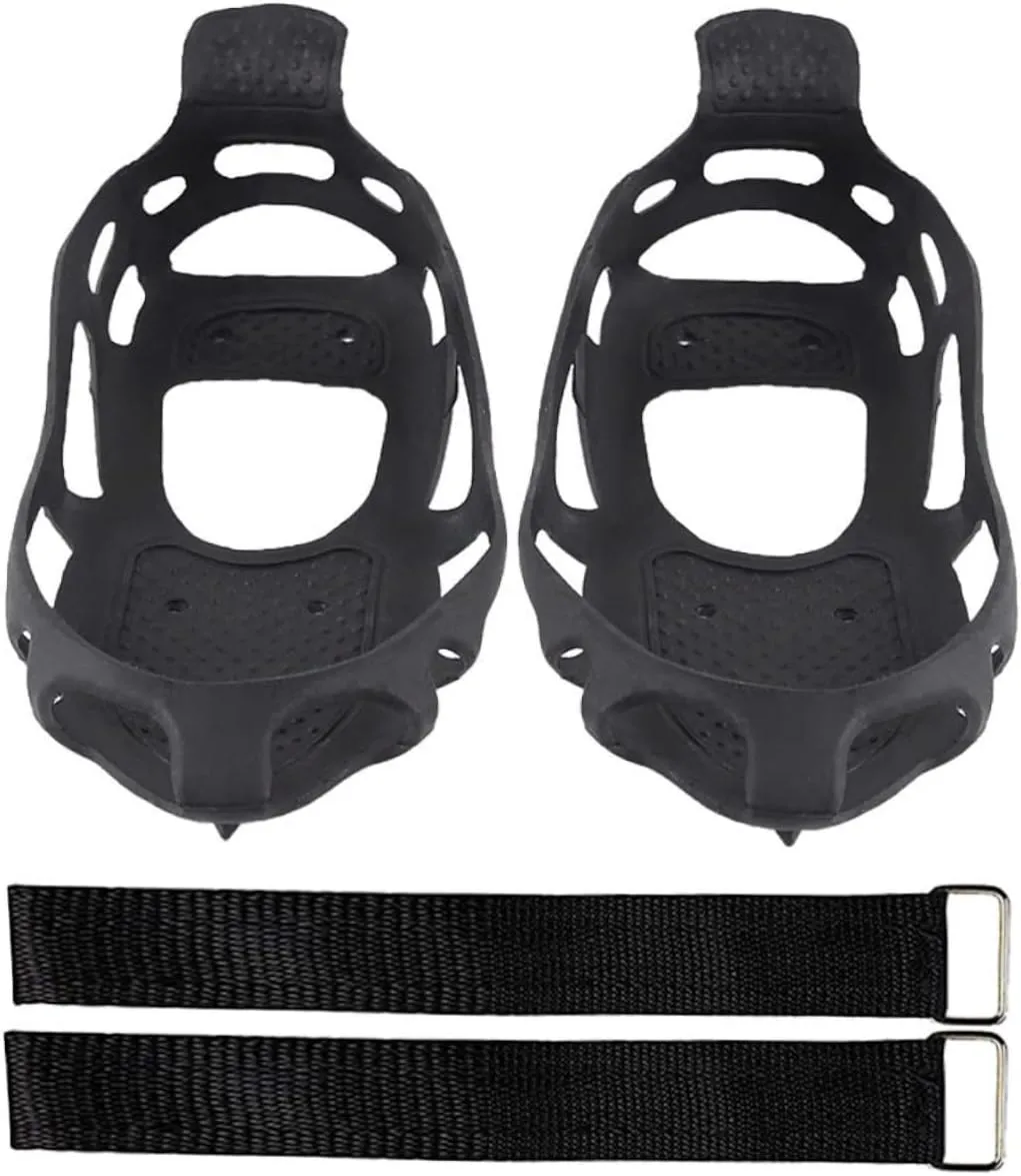 BESPORTBLE 1Set Non Slip Ice Grippers for Shoes Teeth Crampon Spikes TPE Material Lightweight Traction Covers for Boots Sports Shoes Casual Footwear for Snow Ice Conditions