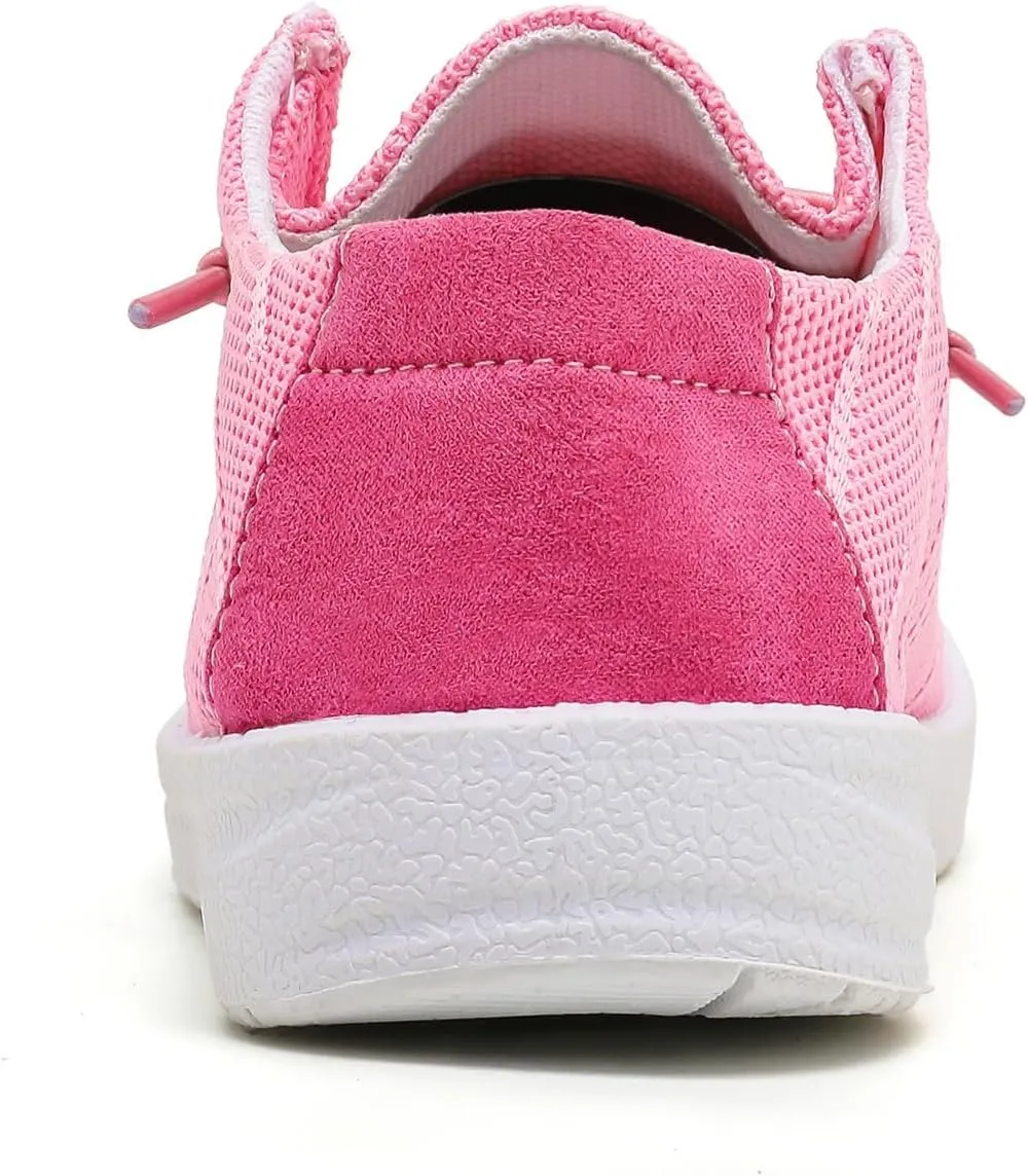 Betrue Kids Boys Girls Breathable Loafers Slip-On Casual Canvas Boat Shoes Lightweight Lace Up Loafers(Little Kid/Big Kid)