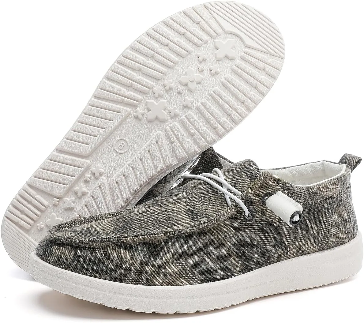 Betrue Women's Lightweight Boat Shoes, Casual Loafers, Slip On Deck Shoes, Breathable Canvas Walking Shoes