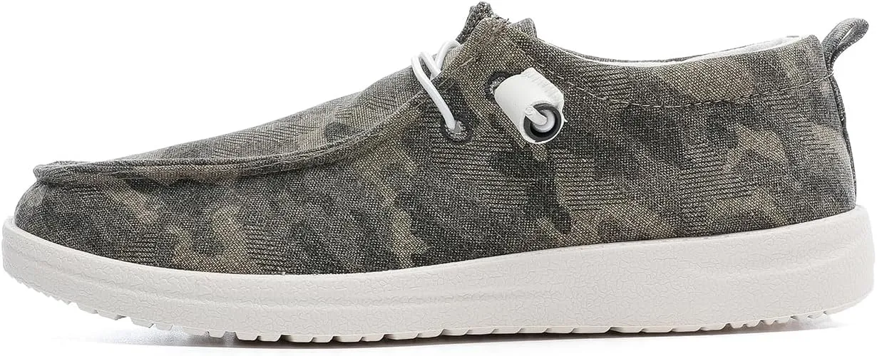 Betrue Women's Lightweight Boat Shoes, Casual Loafers, Slip On Deck Shoes, Breathable Canvas Walking Shoes