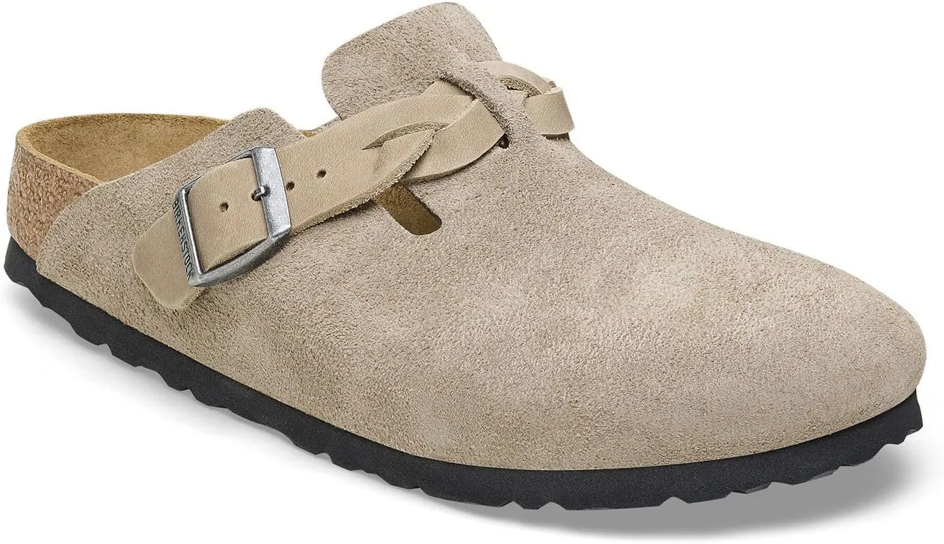 Birkenstock London Shearling Suede Leather Shoes