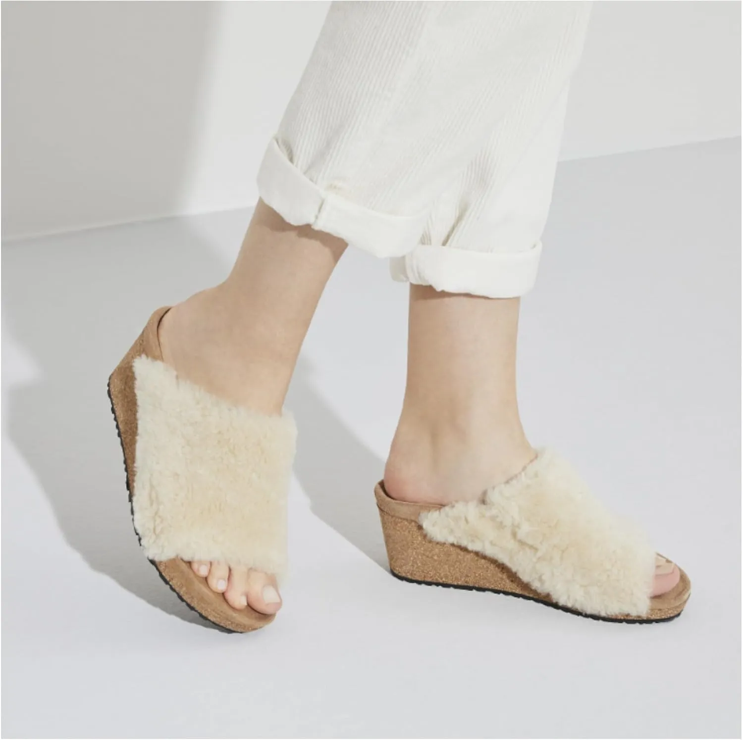 Birkenstock Papillio Namica Sherling Wedge Sandal