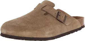 Birkenstock Women's Boston SFB Habana Oil Lt, Taupe Suede, 6-6.5