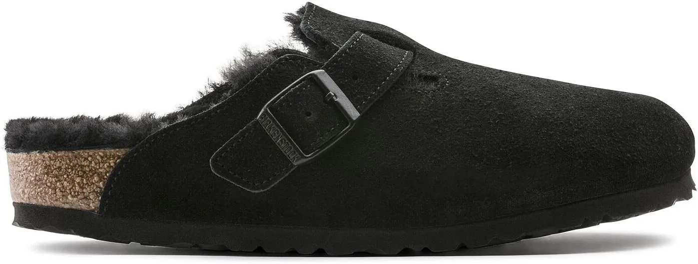 Birkenstock Women's Clogs Boston SFB Iron Oil LTR N, 36 EU Schmal
