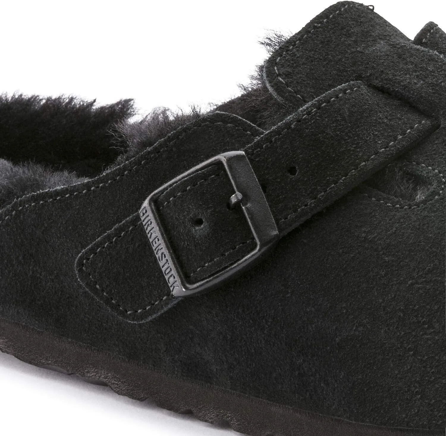 Birkenstock Women's Clogs Boston SFB Iron Oil LTR N, 36 EU Schmal