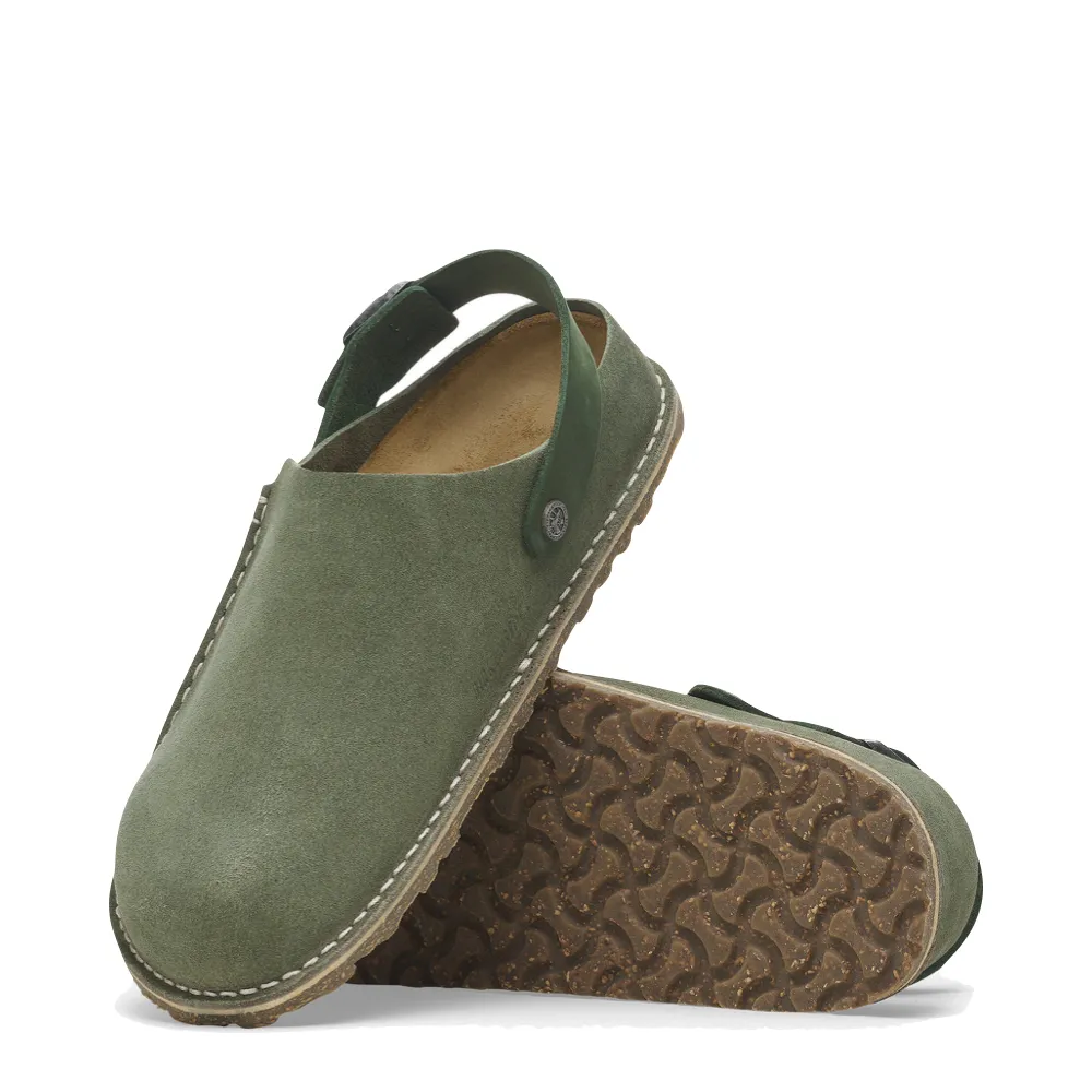 Birkenstock Women's Lutry Premium Suede Leather Clog (Thyme Green)