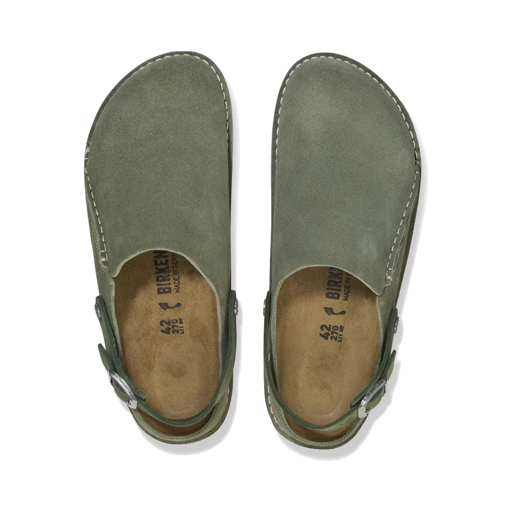Birkenstock Women's Lutry Premium Suede Leather Clog (Thyme Green)