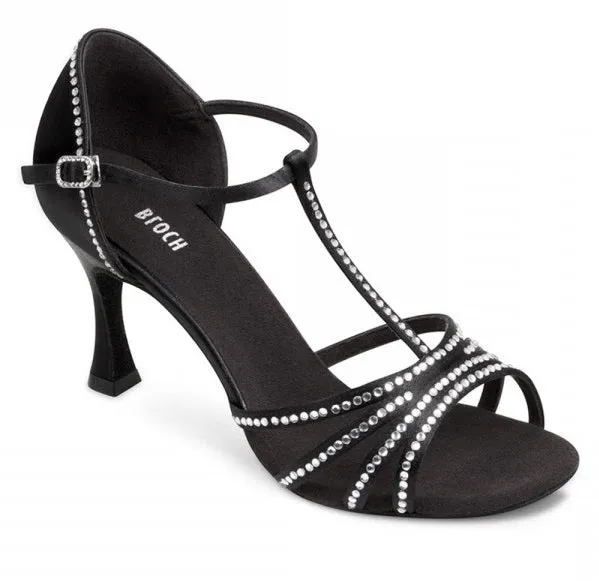 Bloch Guilia 2.75 Inch Flared Heel With Ankle Strap  Adult Ballroom Shoes SO838SB