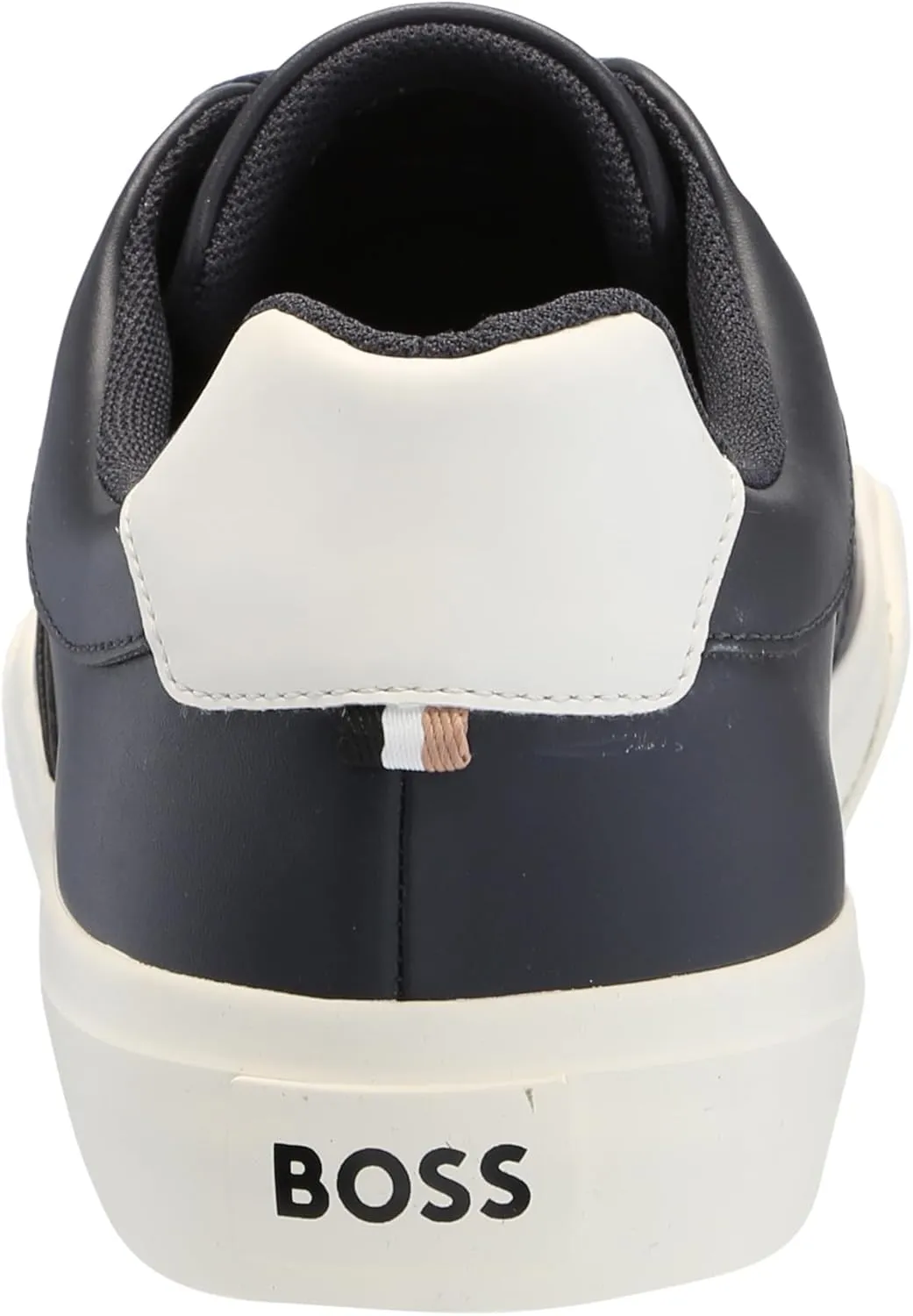 BOSS Men's Aiden Logo Block Leather Low Top Sneaker