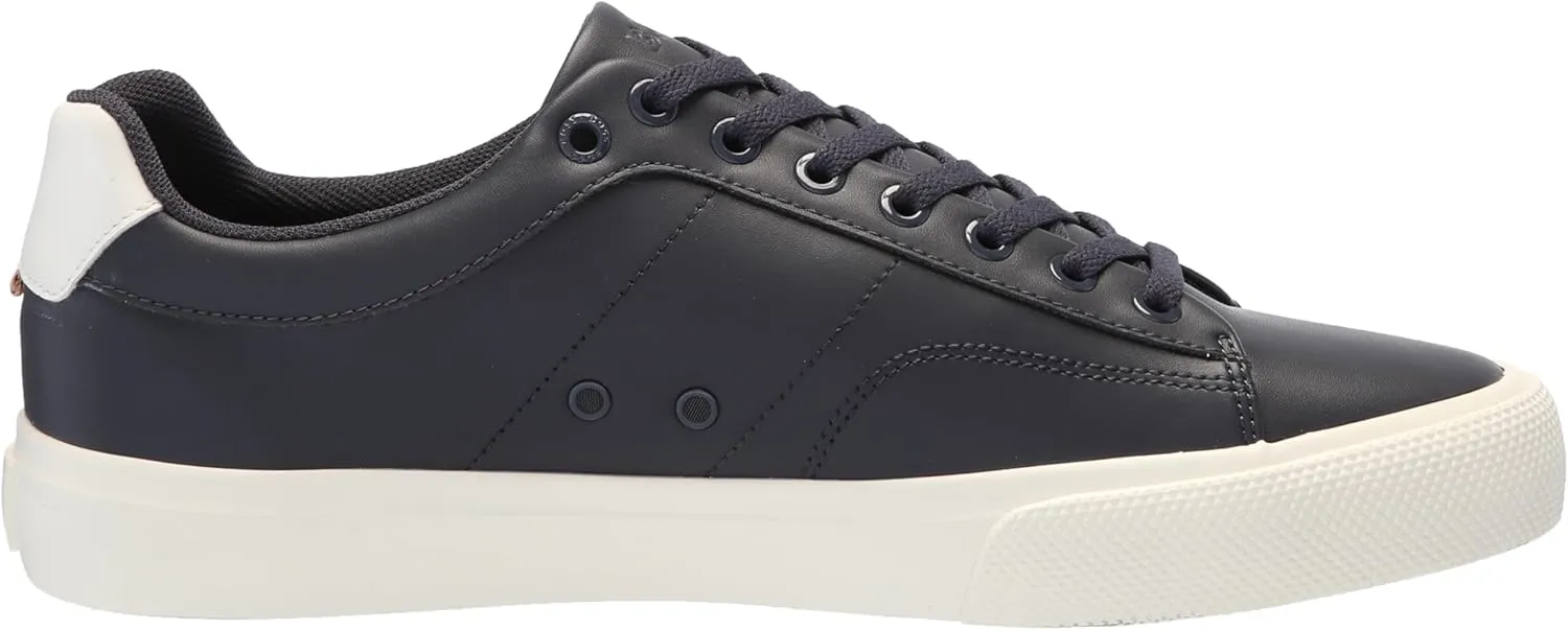 BOSS Men's Aiden Logo Block Leather Low Top Sneaker