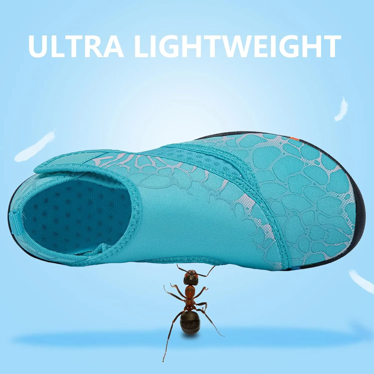 Boys & Girls Water Shoes Lightweight Comfort Sole Easy Walking Athletic Slip on Aqua Sock(Toddler/Little Kid/Big Kid)