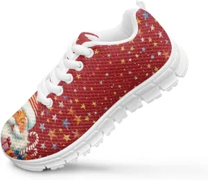 Boys Girls Christmas Mesh Sneaker Non Slip Breathable Sports Running Tennis Shoe Lace-up Casual Walking Shoe US11-5