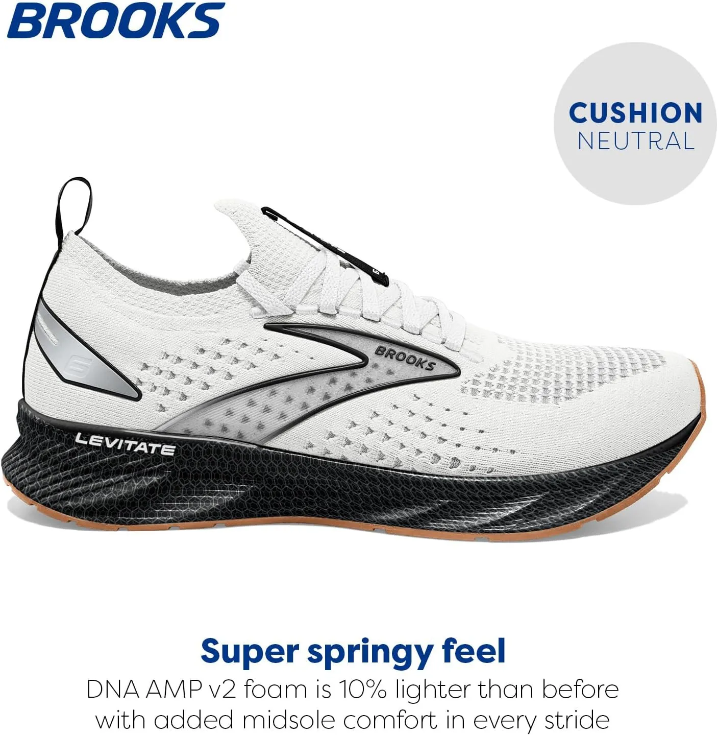 Brooks Men’s Levitate Stealthfit 6 Neutral Running Shoe