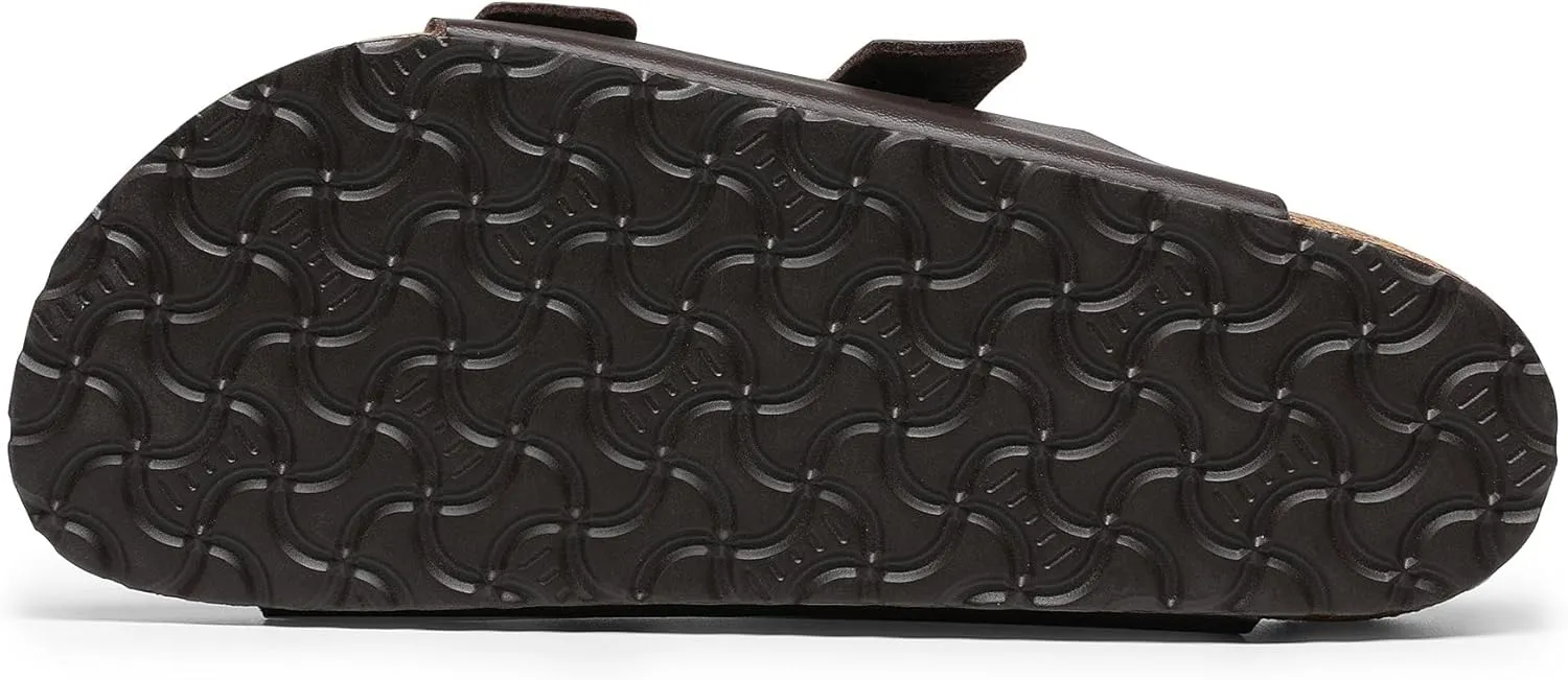 Bruno Marc Men's Cork footbed Sandal Beach Slides with Adjustable Buckle Straps