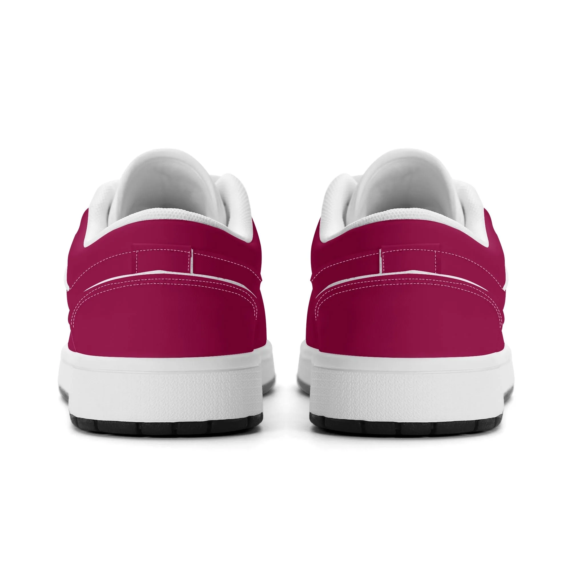 Burgundy Low Top Leder Sneaker für Herren