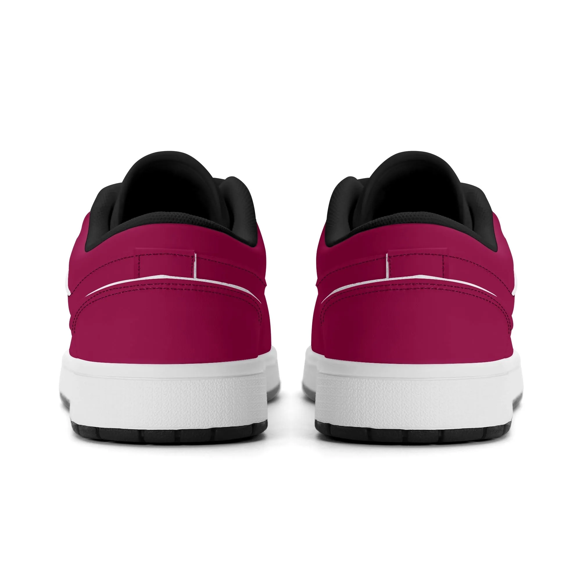 Burgundy Low Top Leder Sneaker für Herren