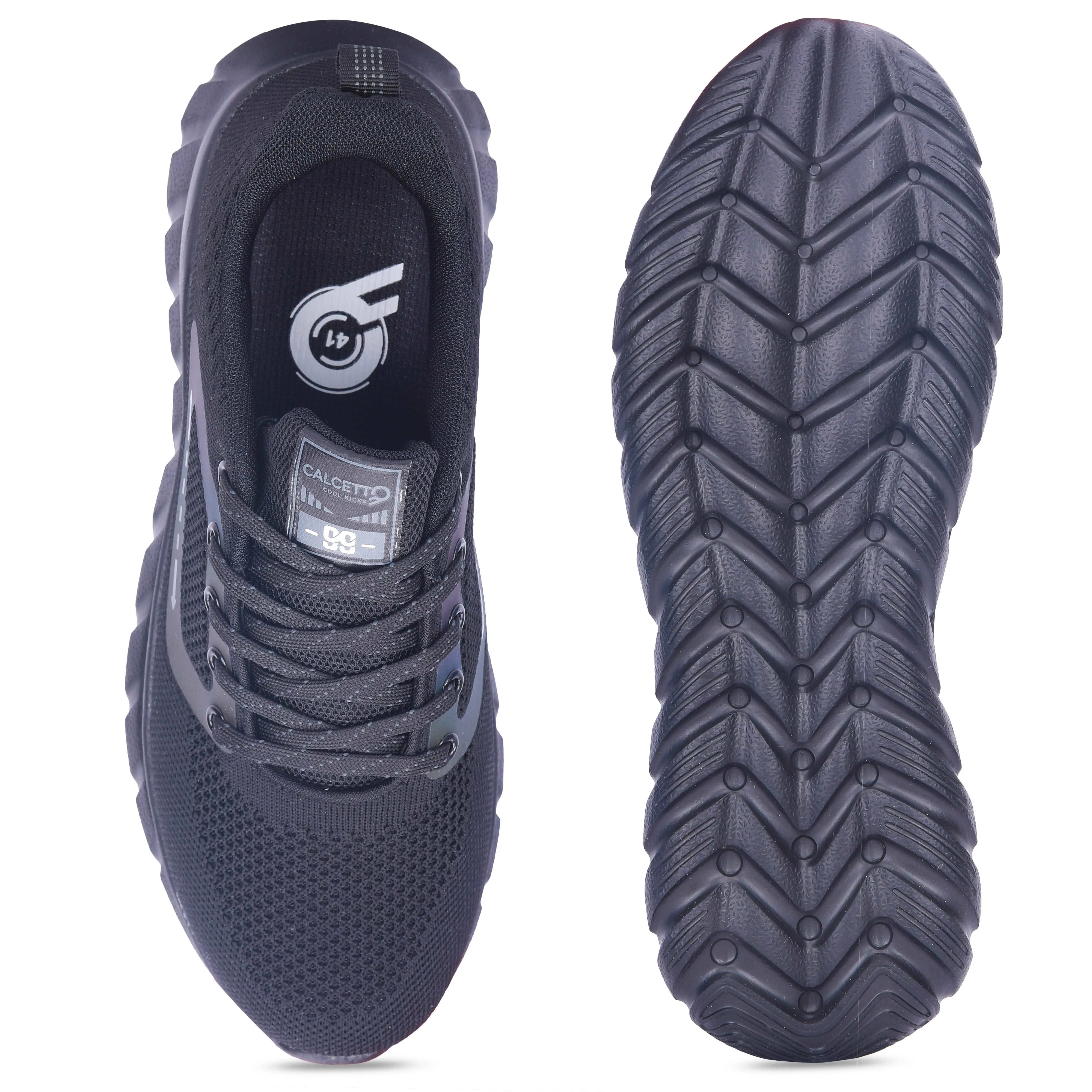 Calcetto Lightweight Casual Men's Running Sports Shoes CLT-0980 Full Black