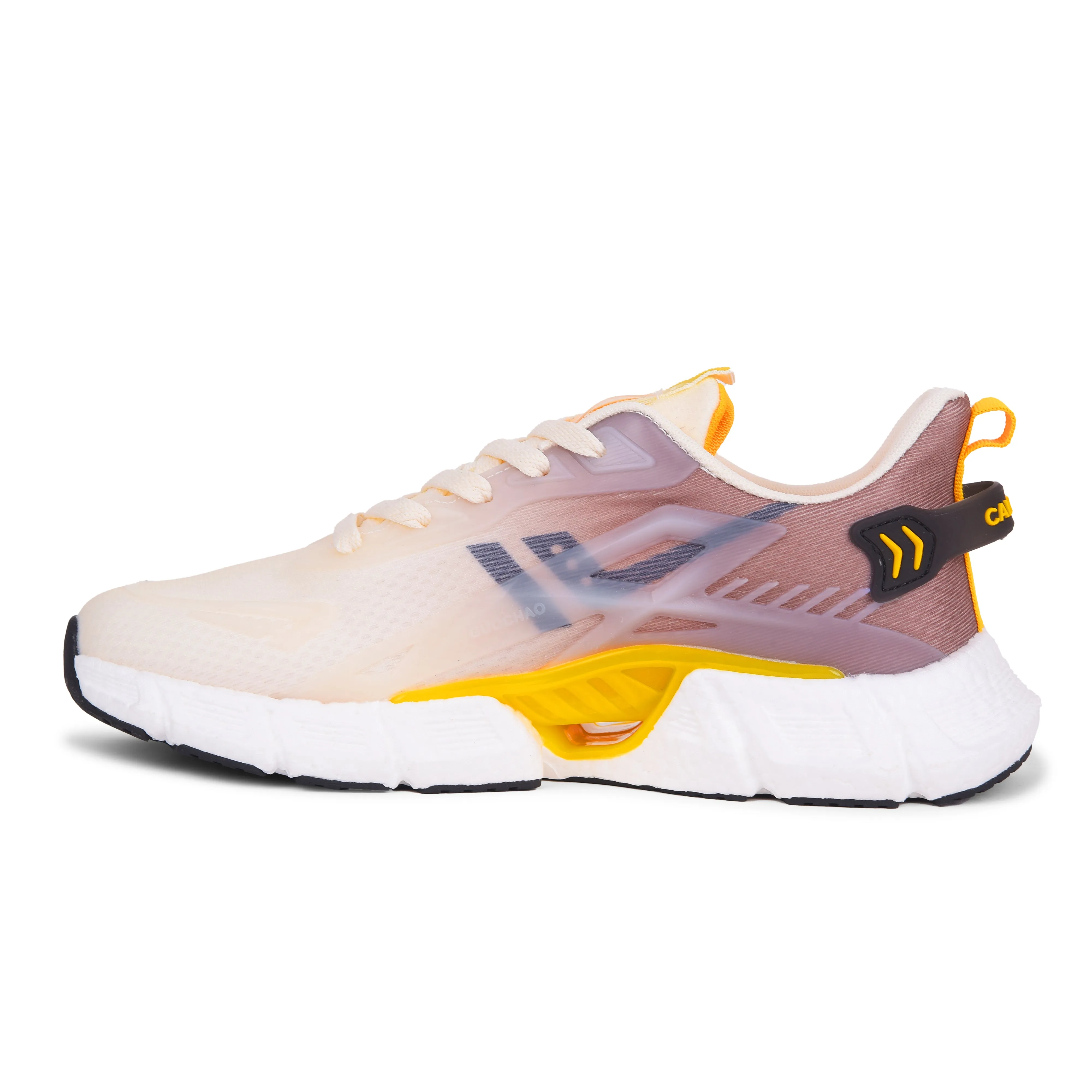 Calcetto Lightweight Casual Men's Running Sports Shoes CLT-1015 Beige Yellow
