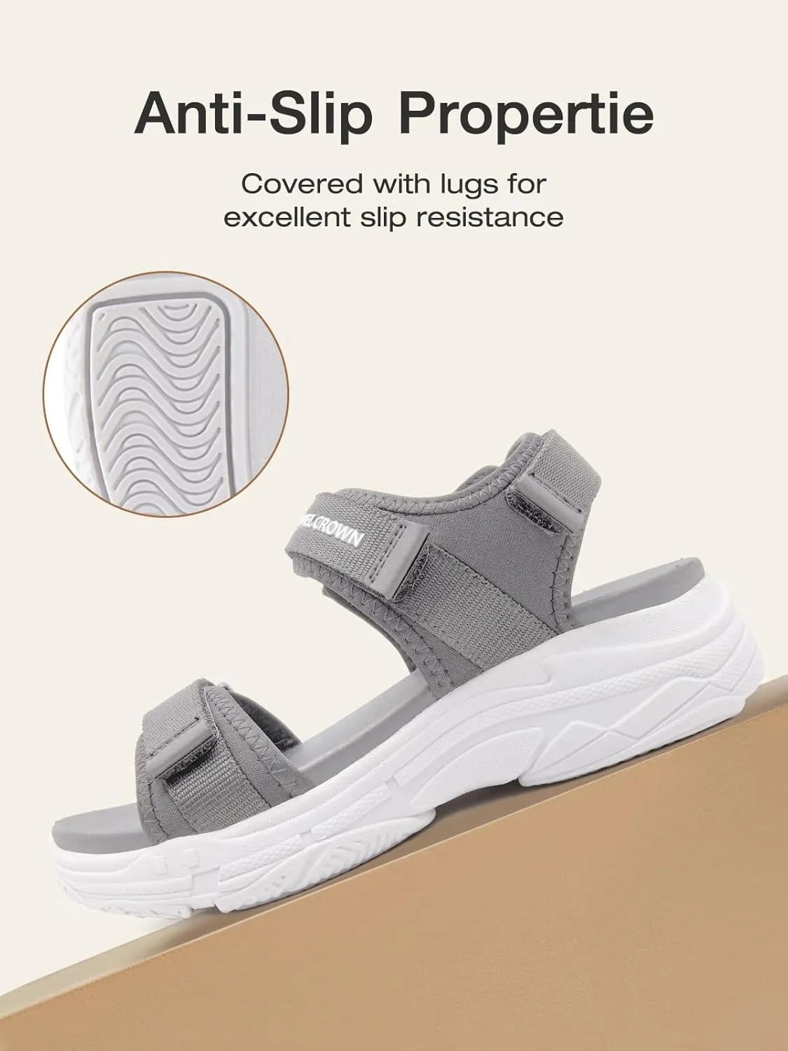 CAMEL CROWN Women's Athletic Sandals Comfortable Outdoor Walking Waterproof Lightweight Girls' Platform Shoes Open Toe Arch Support