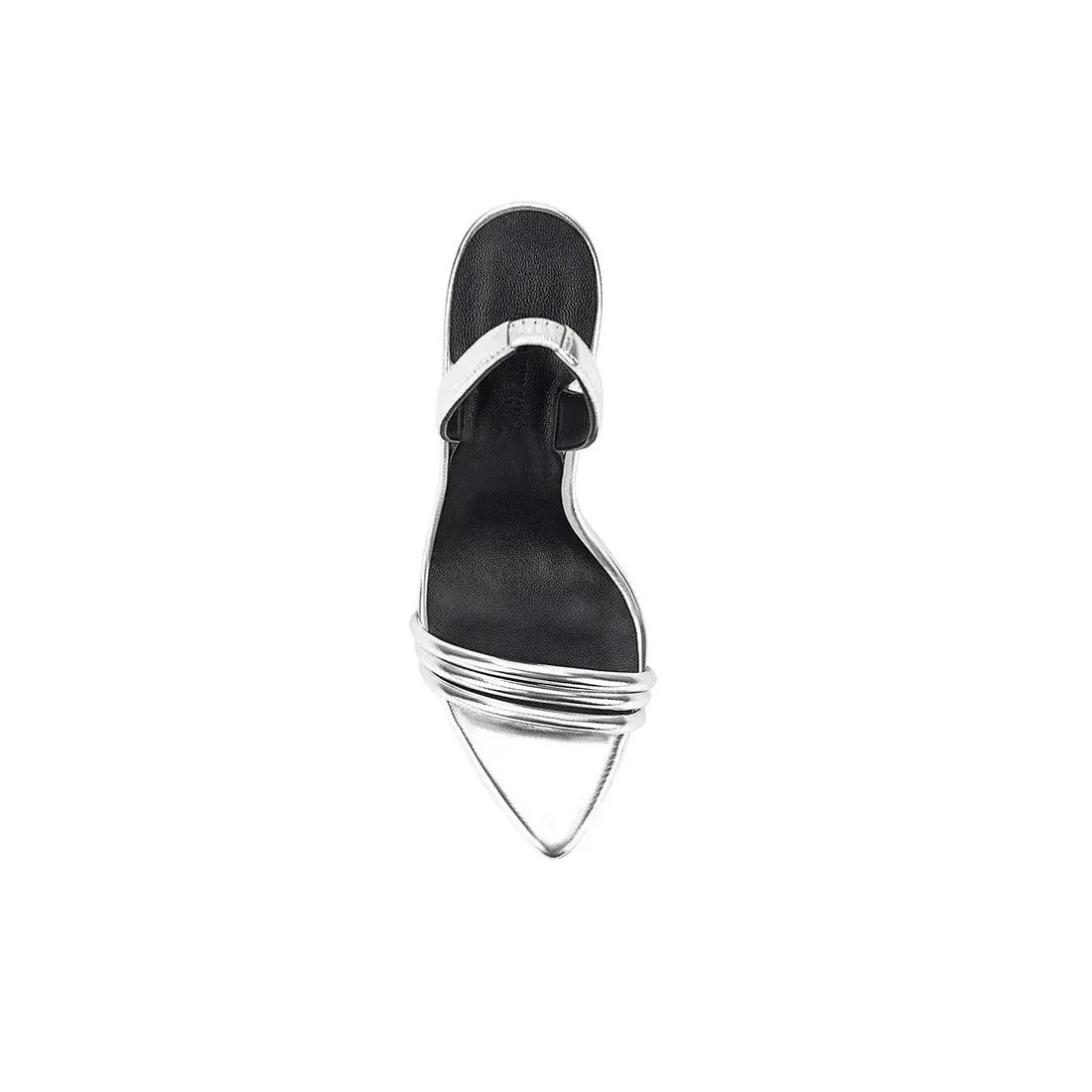 Camille Sandal Silver Metallic Leather | Lana Wilkinson