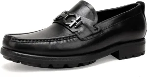Casual Dress Shoes for Men, Premium Formal Buckle Dress Loafers Business Slip-on Penny Loafer for Mens