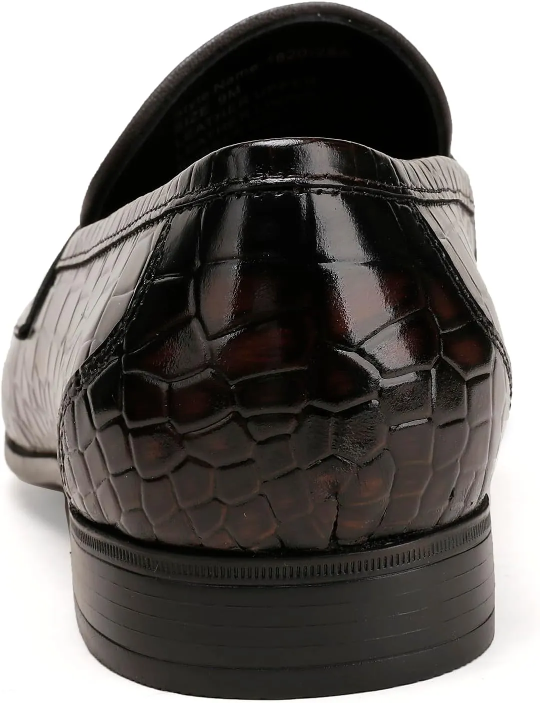 Classic Leather Dress Shoes for Men, Premium Alligator Printed Bussiness Dress Slip on Loafer for Mens