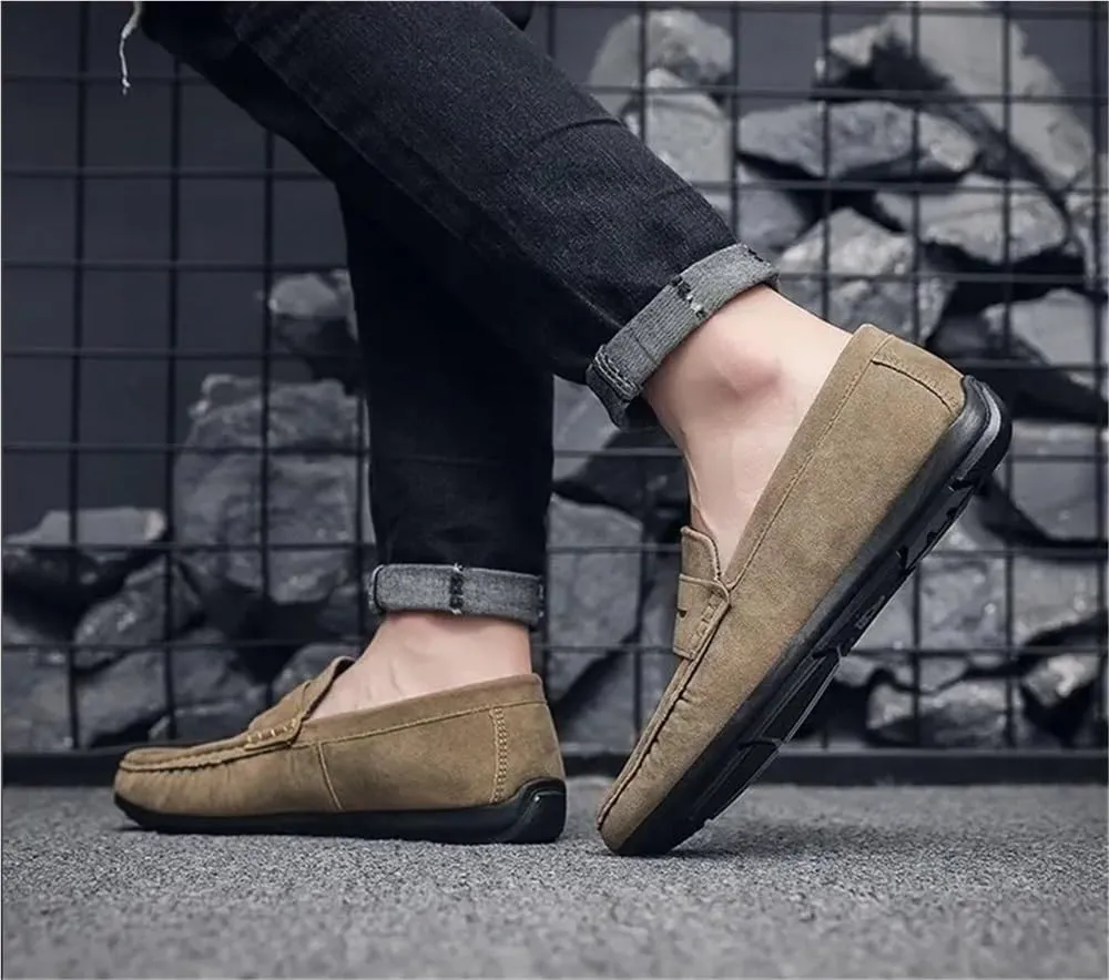 Classic Slip-ons Men's Loafers Suede Vamp Boat Shoes for Traveling Driving Office and Work